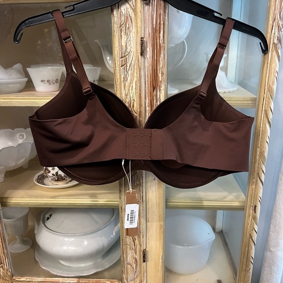 SKIMS Ultimate Push Up Plunge 40 DD Chocolate Brown Bra NWT - Picture 5 of 5